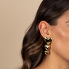  Solid Triple Graduated Heart Drop Stud Earring - Adina Eden's Jewels