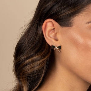  CZ Bow Tie Stud Earring - Adina Eden's Jewels