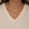  Double Pave Heart Chai Necklace - Adina Eden's Jewels