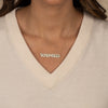  Pave Bubble Hebrew Shema Israel Necklace - Adina Eden's Jewels