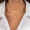  Diamond Sideway Heart Necklace 14K - Adina Eden's Jewels