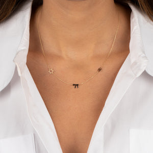  Solid Jewish Charms Necklace 14K - Adina Eden's Jewels