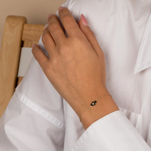  Diamond Solitaire Hamsa Bracelet 14K - Adina Eden's Jewels