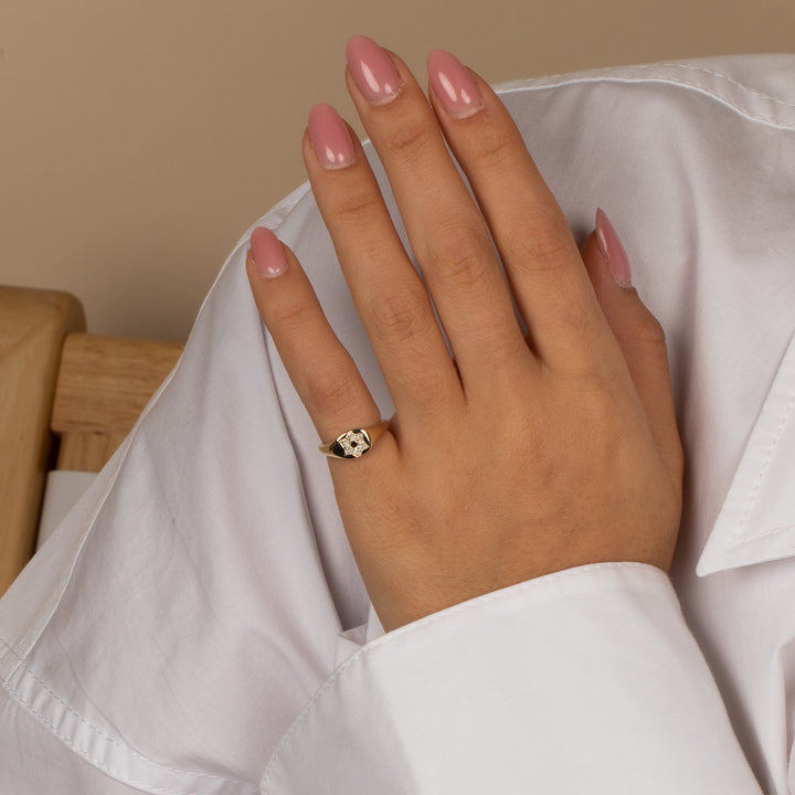 Diamond Ring Star Of David Pinky Ring Pinky David Star Ring Jewish