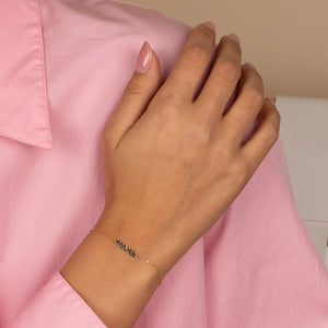  Solid Mama Nameplate Bracelet 14K - Adina Eden's Jewels