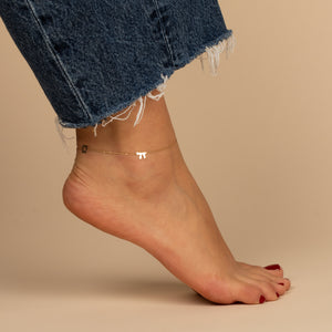  Solid Jewish Charms Anklet 14K - Adina Eden's Jewels