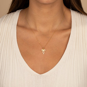  Petite Pave Bow Tie Pendant Necklace - Adina Eden's Jewels