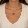  Monogram Engraved Disc Pendant Necklace - Adina Eden's Jewels
