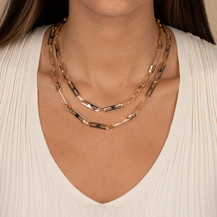  Boxed Elongated Mariner Chain Necklace - Adina Eden's Jewels