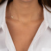  Diamond Sideway Hamsa Necklace 14K - Adina Eden's Jewels