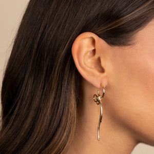  Solid Bow Tied Open Hoop Earring - Adina Eden's Jewels