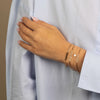  Diamond Pave Colored Stone Heart Bracelet 14K - Adina Eden's Jewels