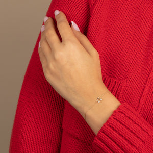  Diamond Pave Cherry Bracelet 14K - Adina Eden's Jewels