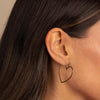  Solid Open Heart Hoop Earring 14K - Adina Eden's Jewels