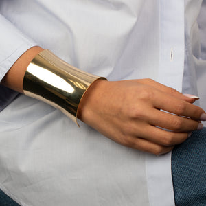  Solid Super Wide Cuff Bangle Bracelet - Adina Eden's Jewels