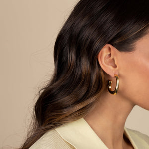  Solid Open Square Hoop Earring - Adina Eden's Jewels