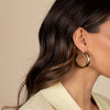  Solid Thin Graduated Open Hoop Earring - Adina Eden's Jewels