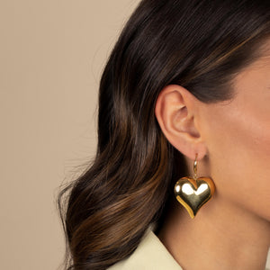  Solid Puffy Dangling Huggie Earring - Adina Eden's Jewels