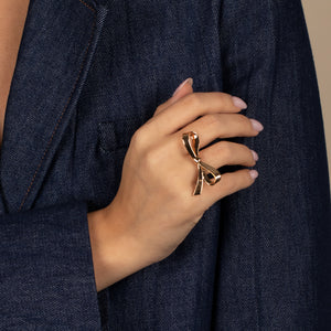  Solid Bow Tie Ring - Adina Eden's Jewels