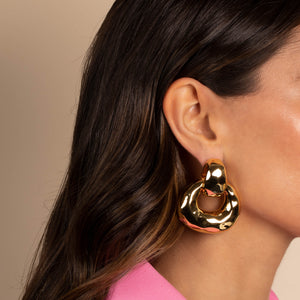  Solid Open Drop Stud Earring - Adina Eden's Jewels