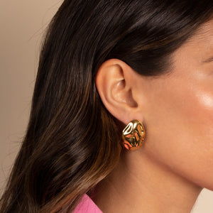  Fluid Pebble Stud Earring - Adina Eden's Jewels