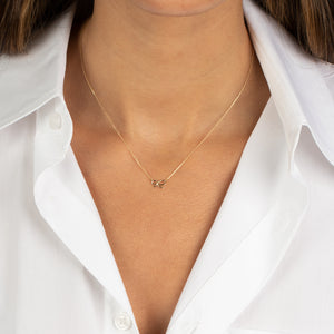  Bow Tie Pendant Necklace 14K - Adina Eden's Jewels