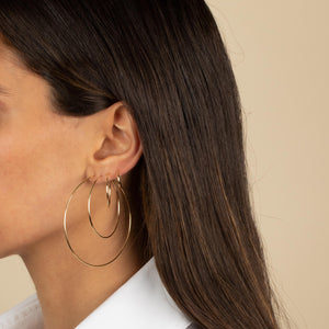  Solid Endless Hoop Earring 14K - Adina Eden's Jewels