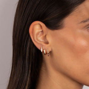 Solid/Pave Square & Octagon Earring Combo Set - Adina Eden's Jewels