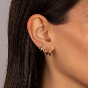 A Hint Of Bow Huggie Earring Combo Set - Adina Eden's Jewels