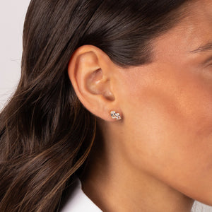 CZ Double Oval Stud Earring - Adina Eden's Jewels