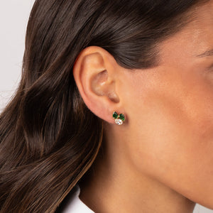 Colored Multi Shape CZ Stud Earring - Adina Eden's Jewels