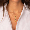 CZ Yellow & Green Pineapple Pendant Necklace - Adina Eden's Jewels