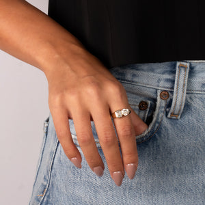 Lab Grown Diamond Toi E Moi Claw Ring 14K - Adina Eden's Jewels