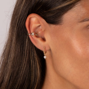 Pearl Link Ear Cuff 14K - Adina Eden's Jewels