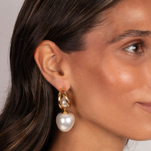 Modern Pearl Drop Earring - Adina Eden's Jewels