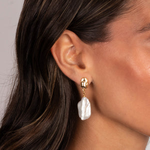 Baroque Pearl Drop Earrings - Adina Eden's Jewels