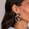 Colored Interlinked Chunky Hoop Earrings - Adina Eden's Jewels