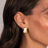 Wavy Frame Mother of Pearl Stud Earring - Adina Eden's Jewels
