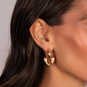 Open Heart Hoop Earrings - Adina Eden's Jewels