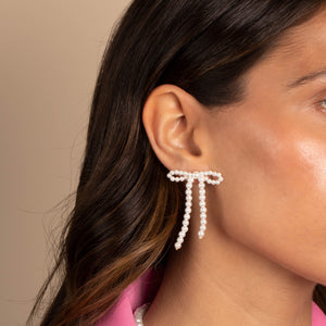  Pearl Beaded Drop Stud Earring - Adina Eden's Jewels