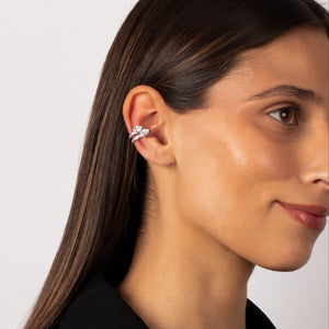 CZ Teardrop Double Fancy Ear Cuff - Adina Eden's Jewels