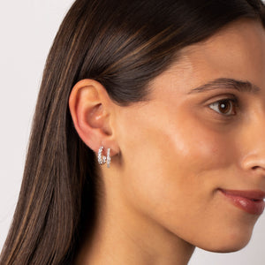 Fancy CZ Tennis Hoop Earring Combo Set - Adina Eden's Jewels