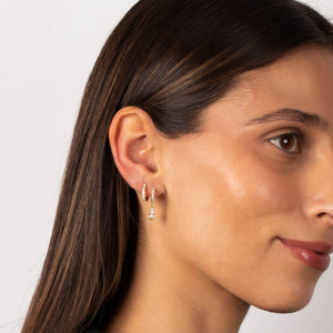 Dainty Pearl Huggie Earring Combo Set - Adina Eden's Jewels