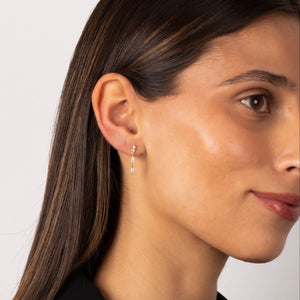 CZ Triple Marquise Drop Stud Earring - Adina Eden's Jewels