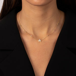 Pave Star X Diamond By The Yard Necklace - Adina Eden's Jewels