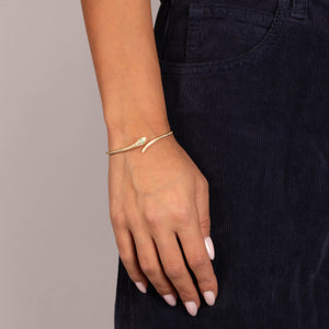 Diamond Pave Snake Bangle 14K - Adina Eden's Jewels