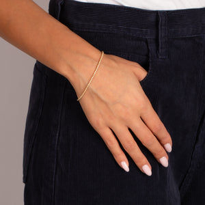 Diamond All Round Half Carat Tennis Bracelet 14K - Adina Eden's Jewels