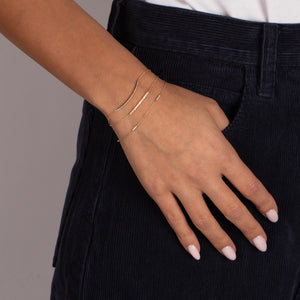 Scattered Diamond Bar Bracelet 14K - Adina Eden's Jewels