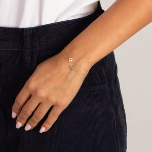 Diamond Pave Star Of David Bracelet 14K - Adina Eden's Jewels