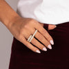 Lab Grown Diamond Double Finger Ring 14K - Adina Eden's Jewels